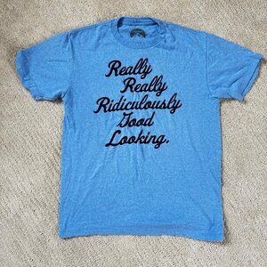 Derek Zoolander "Really Really Ridiculously Good Looking" Blue Men's Tee sz M/L
